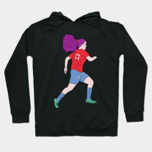 Running Soccer Player Football Hoodie